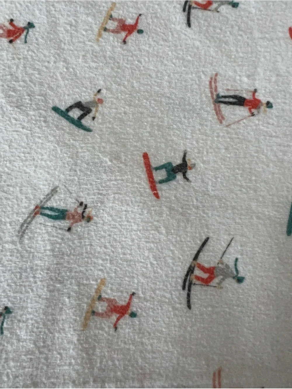 Great Bay Home Skiing Flannel Bed Sheets Set - Queen 100% Cotton
